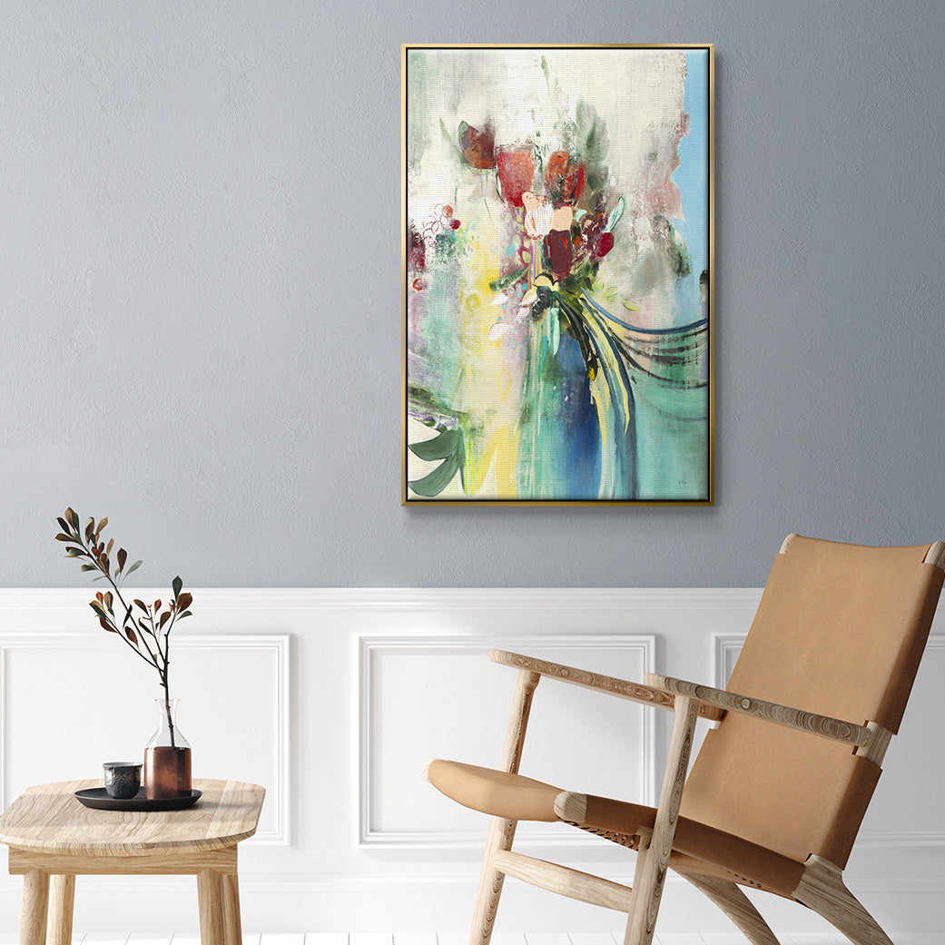 Celebration I - Floater Framed Canvas Print