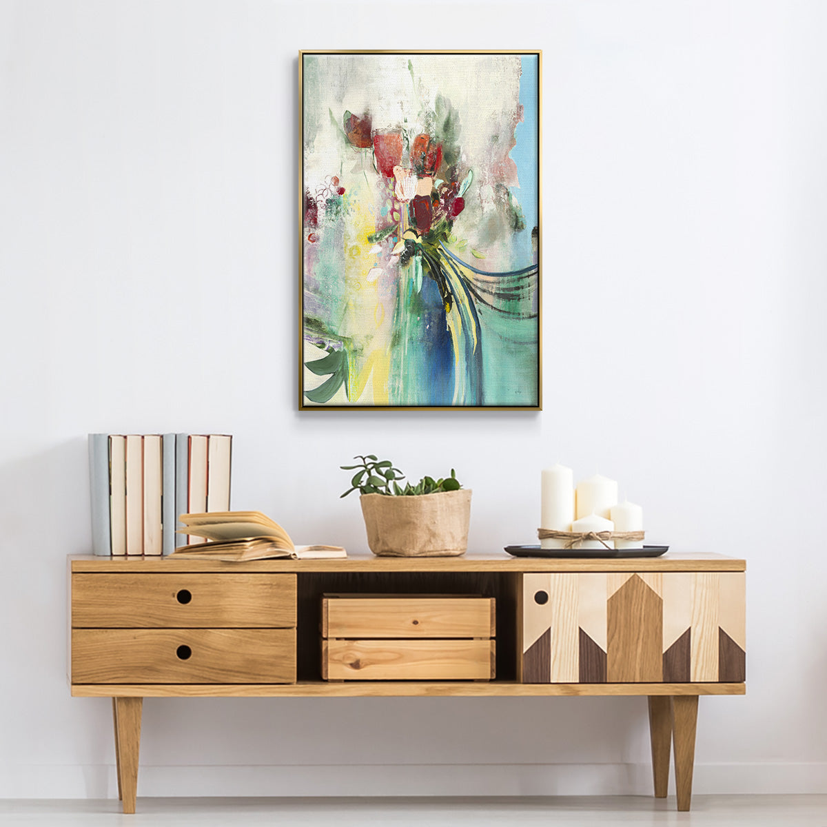Celebration I - Floater Framed Canvas Print