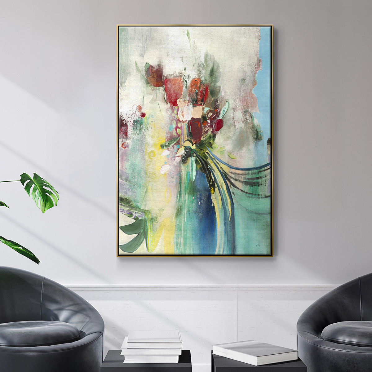 Celebration I - Floater Framed Canvas Print