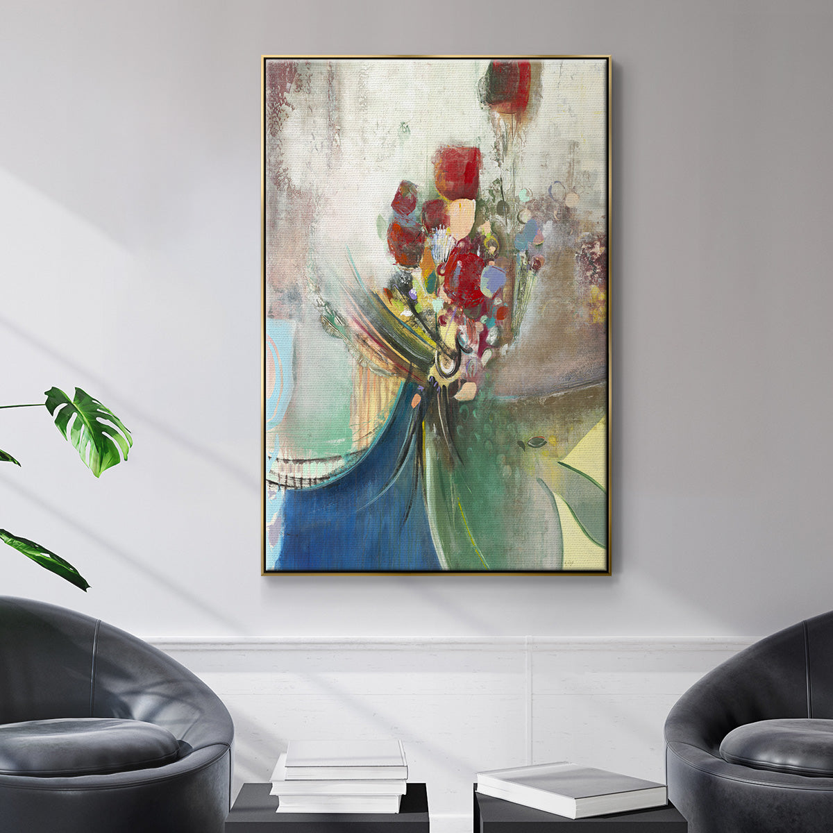 Celebration II - Floater Framed Canvas Print