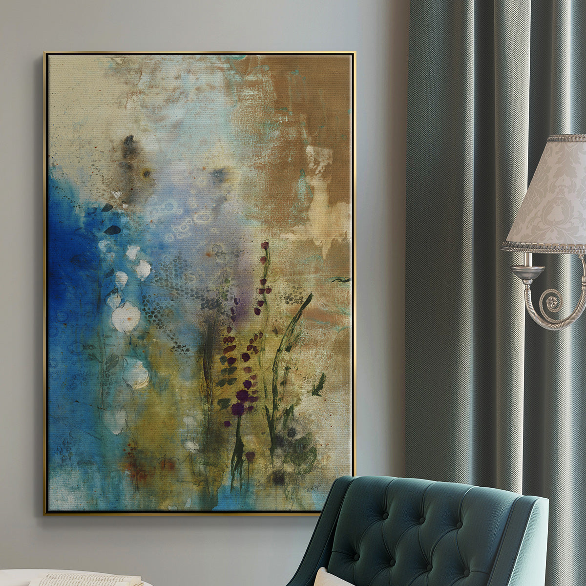 Immerge III - Floater Framed Canvas Print