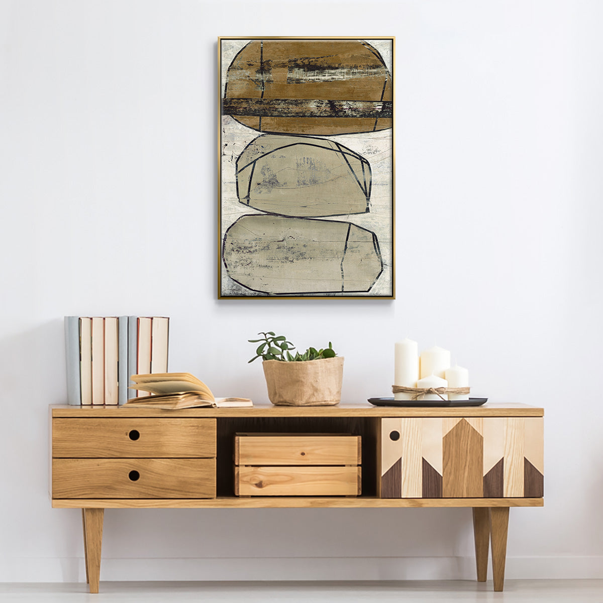 Dim Sum I - Floater Framed Canvas Print