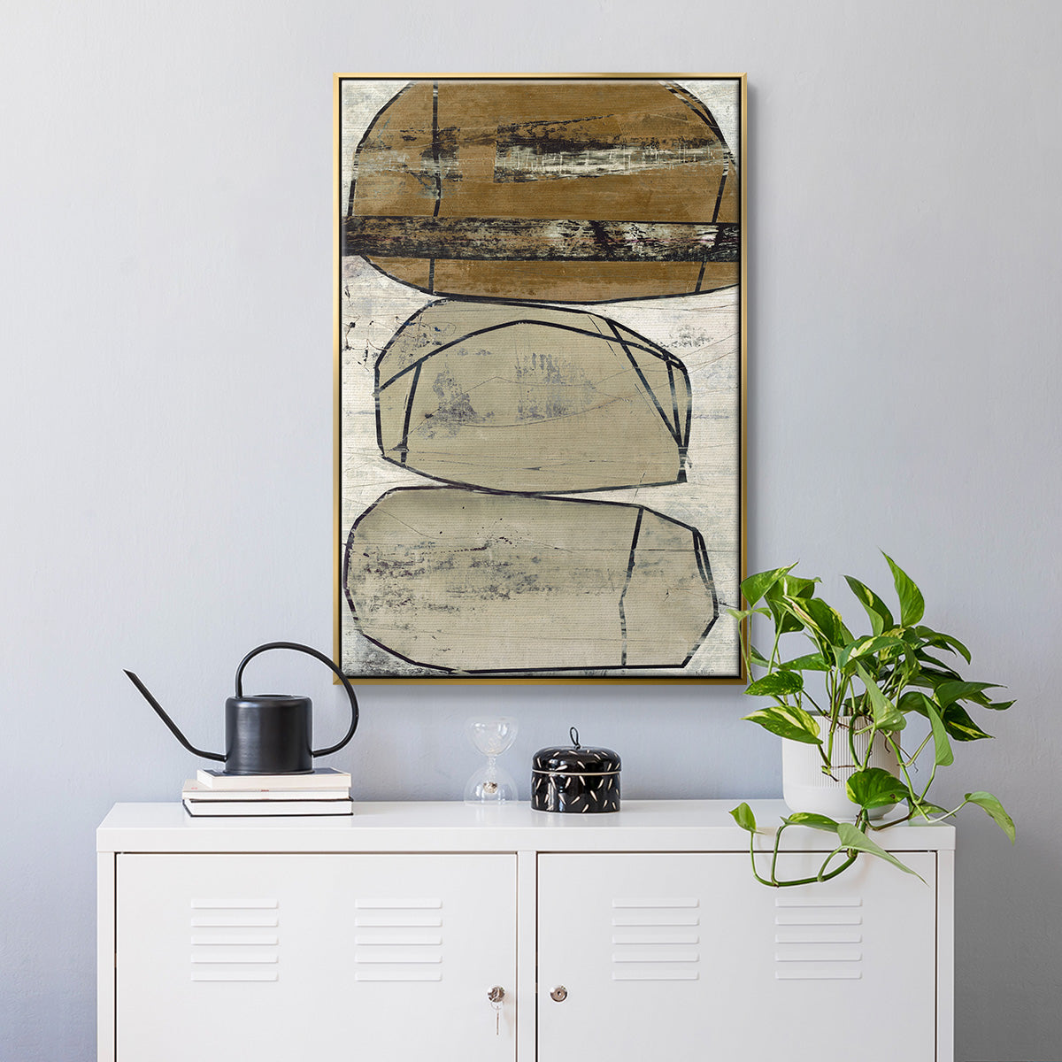 Dim Sum I - Floater Framed Canvas Print