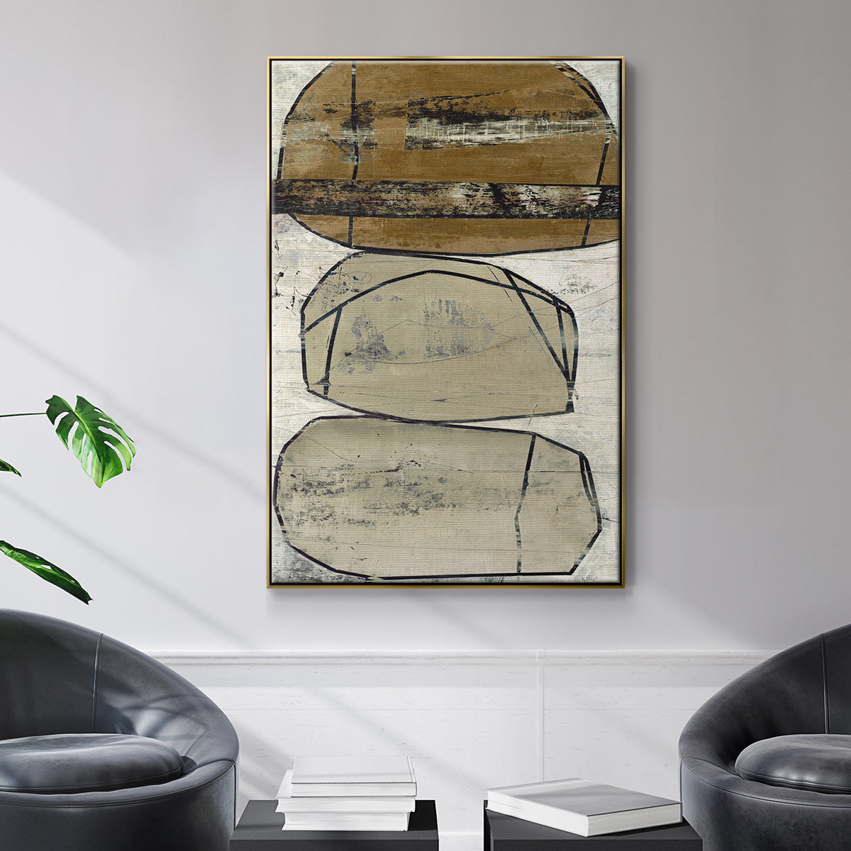 Dim Sum I - Floater Framed Canvas Print
