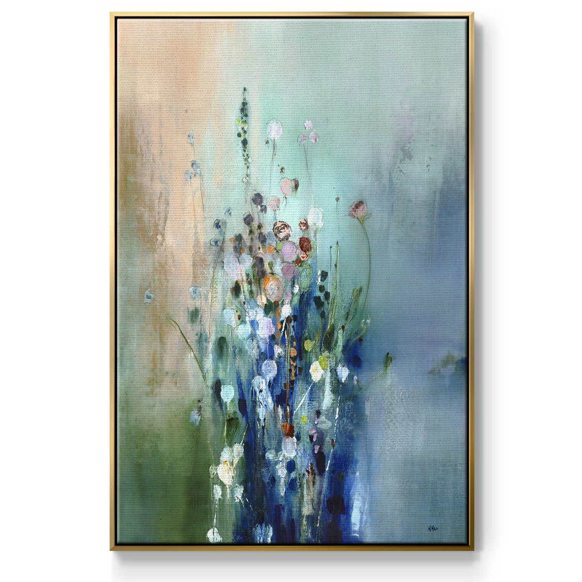 Current Air II - Floater Framed Canvas Print