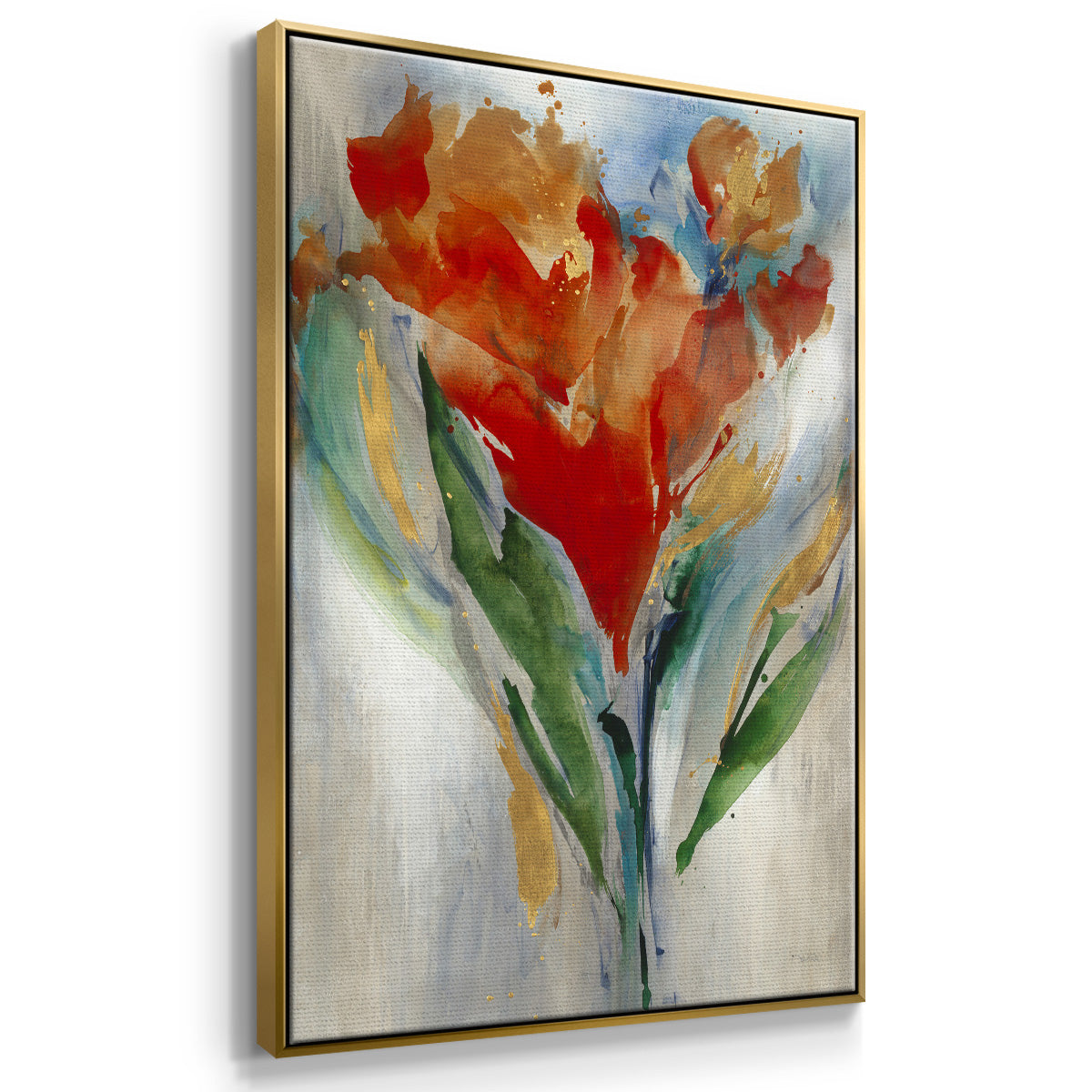 Wild Flower Bouquet - Floater Framed Canvas Print