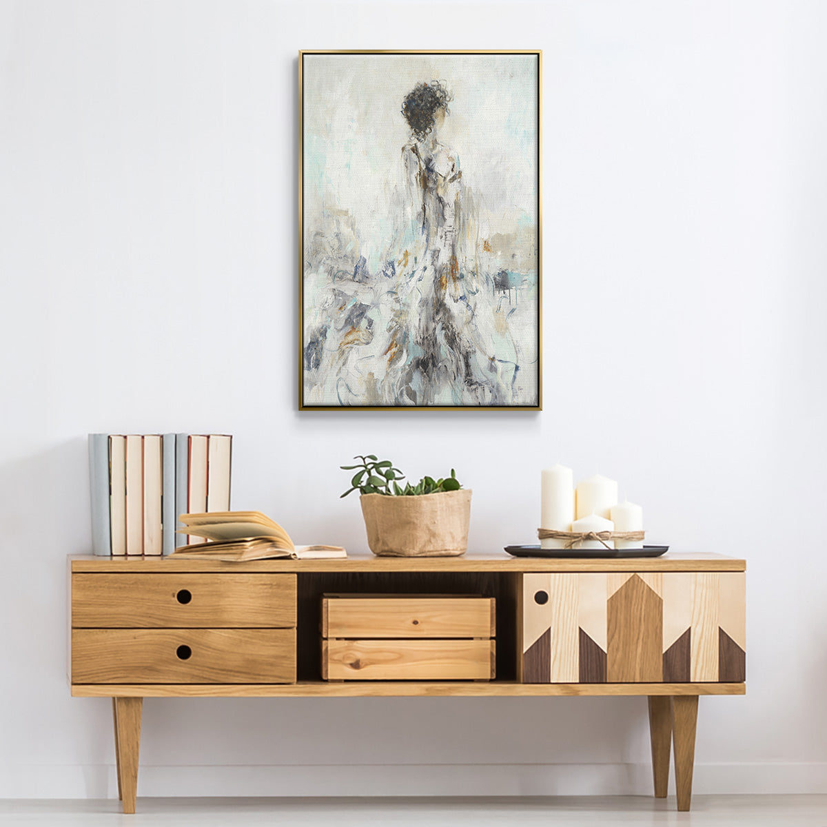 Romantic Reflection II - Floater Framed Canvas Print
