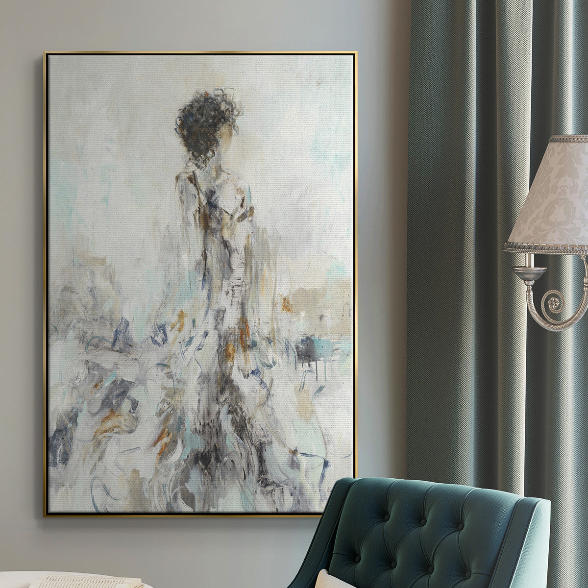 Romantic Reflection II - Floater Framed Canvas Print