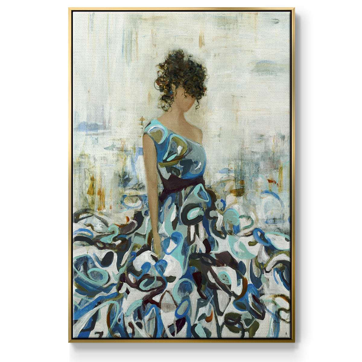 Fluid Beauty - Floater Framed Canvas Print