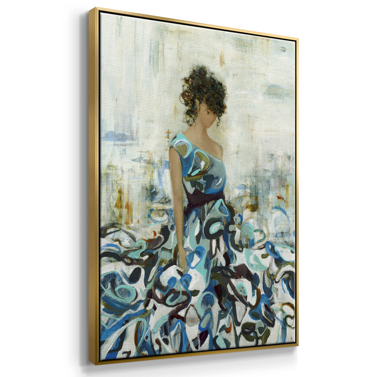 Fluid Beauty - Floater Framed Canvas Print