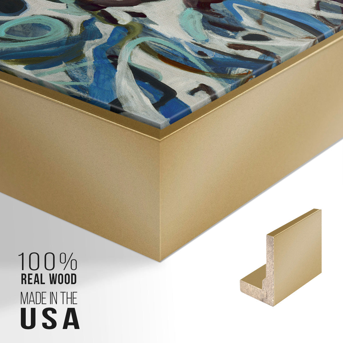 Fluid Beauty - Floater Framed Canvas Print