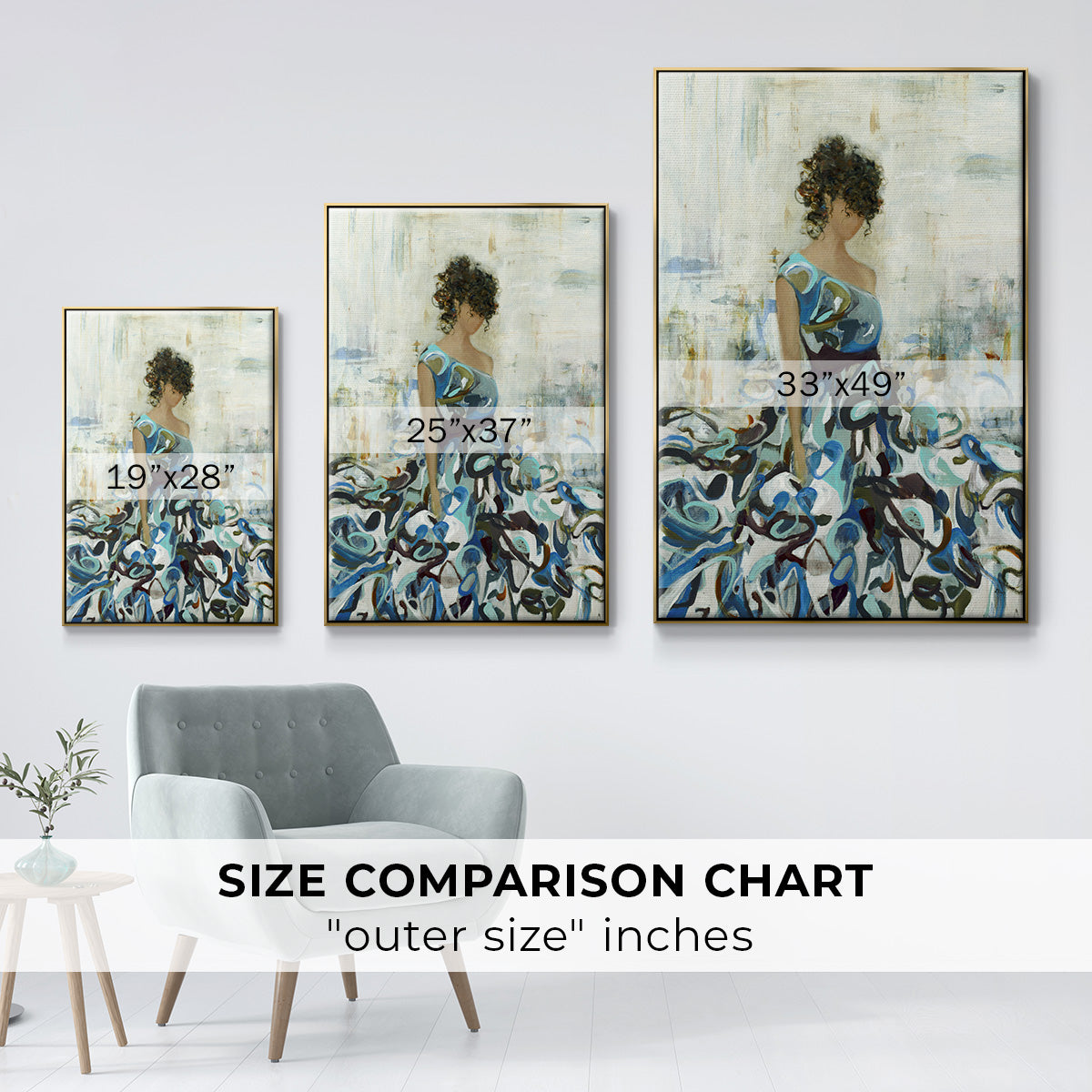 Fluid Beauty - Floater Framed Canvas Print