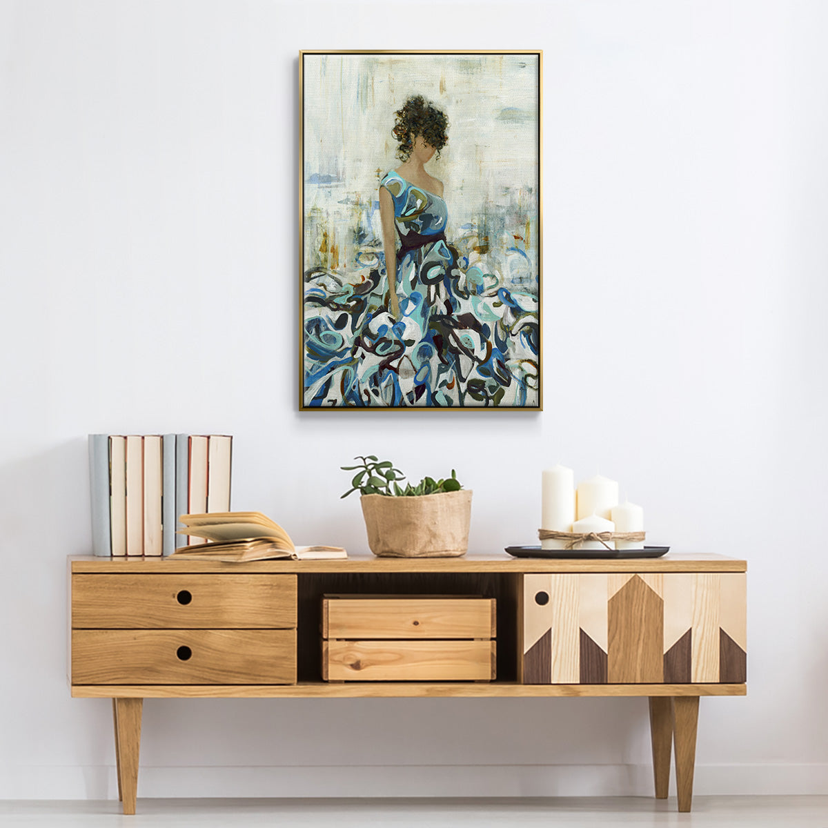 Fluid Beauty - Floater Framed Canvas Print