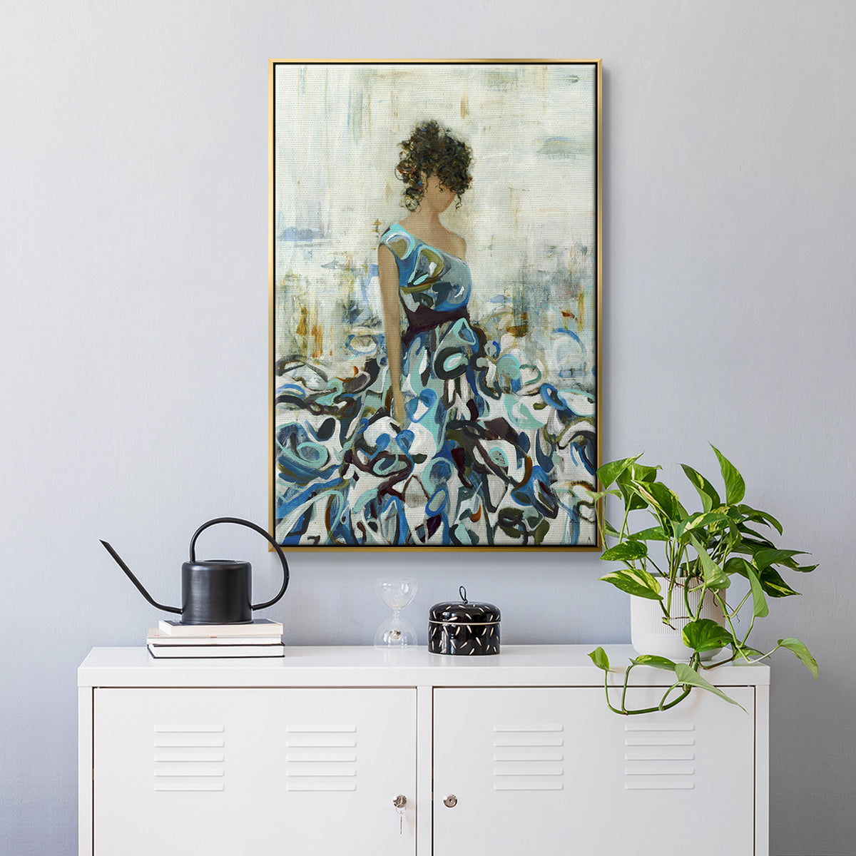 Fluid Beauty - Floater Framed Canvas Print