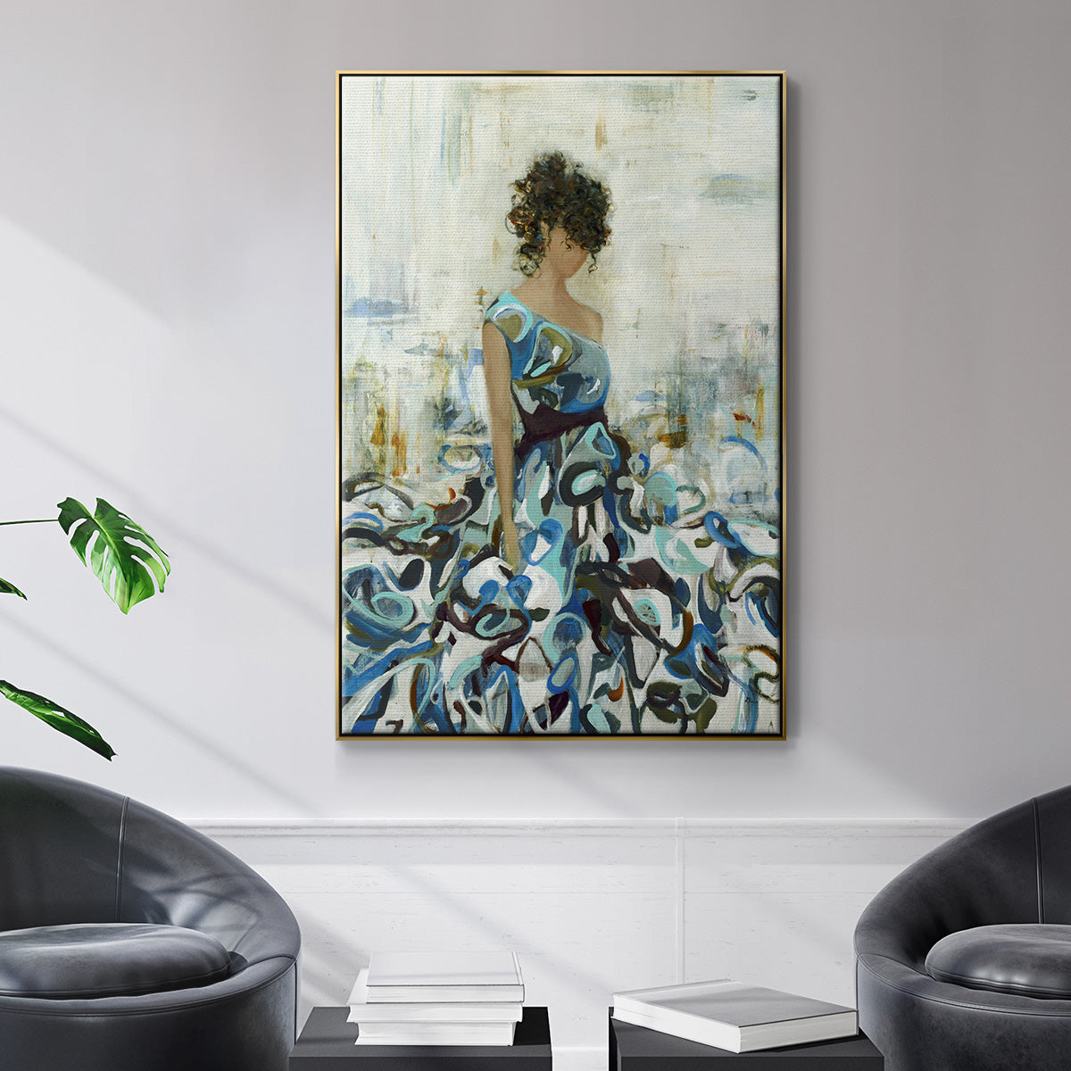 Fluid Beauty - Floater Framed Canvas Print