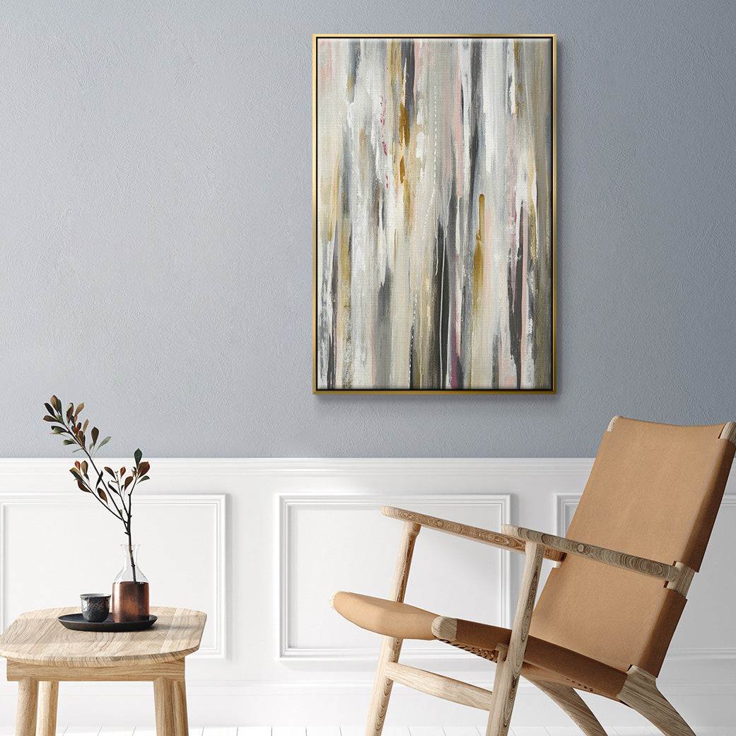 Color Ripple - Floater Framed Canvas Print