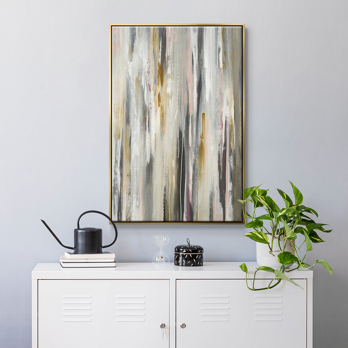 Color Ripple - Floater Framed Canvas Print