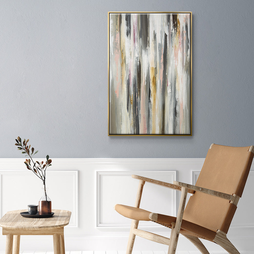 Color Ripple II - Floater Framed Canvas Print