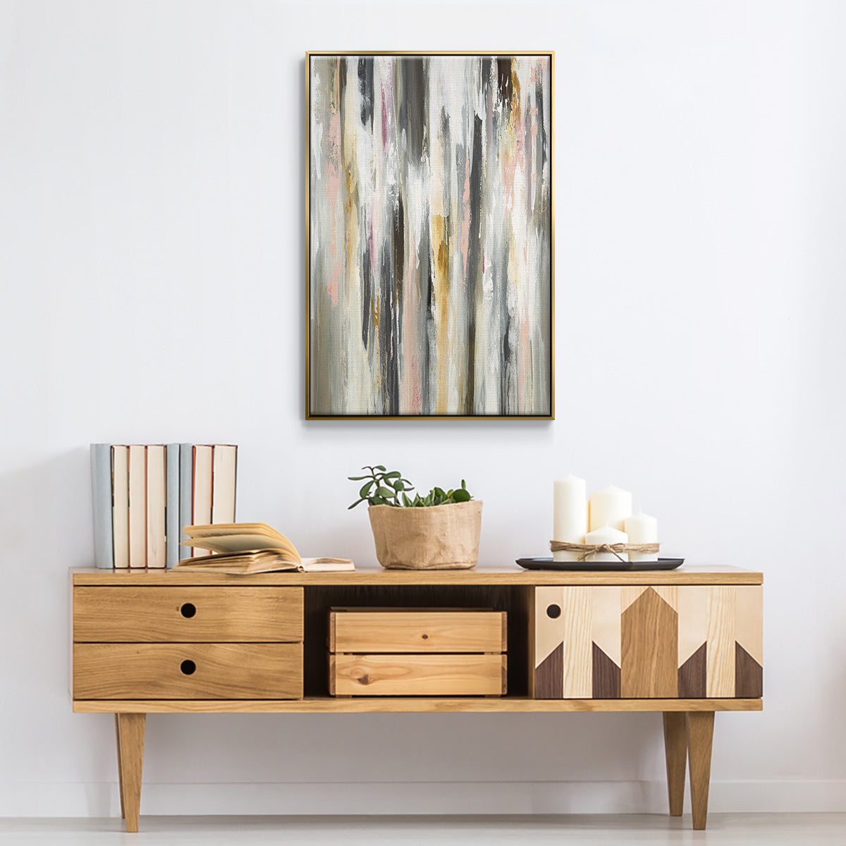 Color Ripple II - Floater Framed Canvas Print