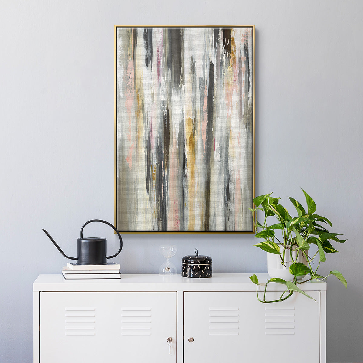 Color Ripple II - Floater Framed Canvas Print