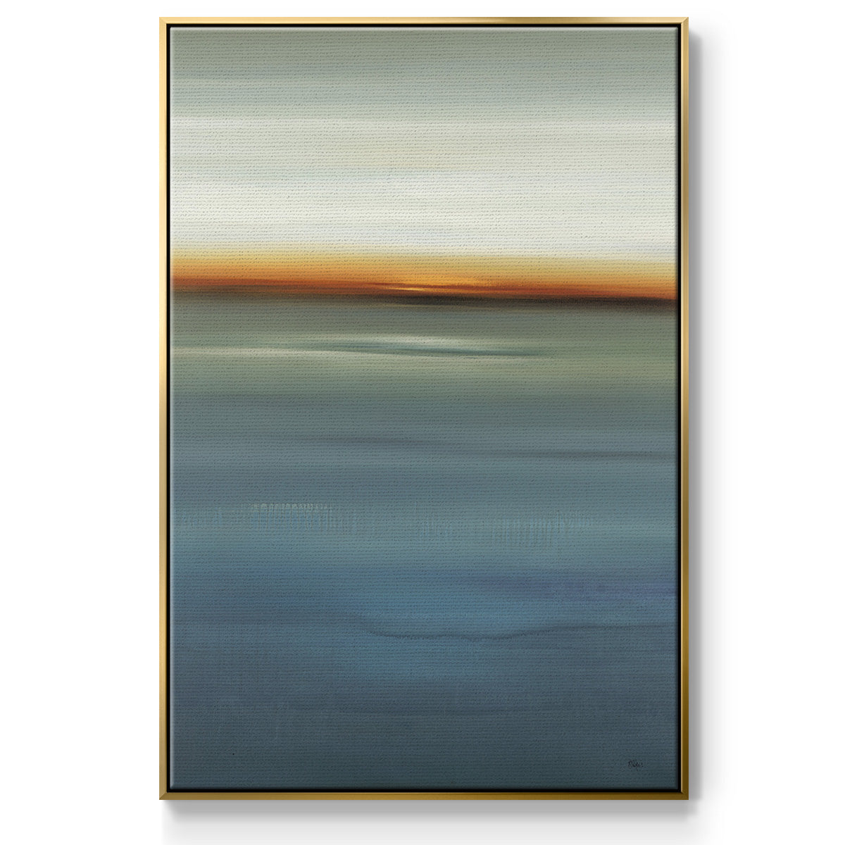 Beside the Blue I - Floater Framed Canvas Print