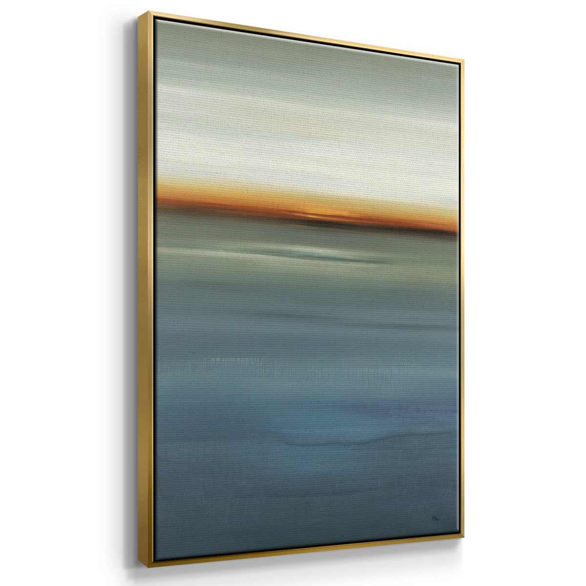 Beside the Blue I - Floater Framed Canvas Print