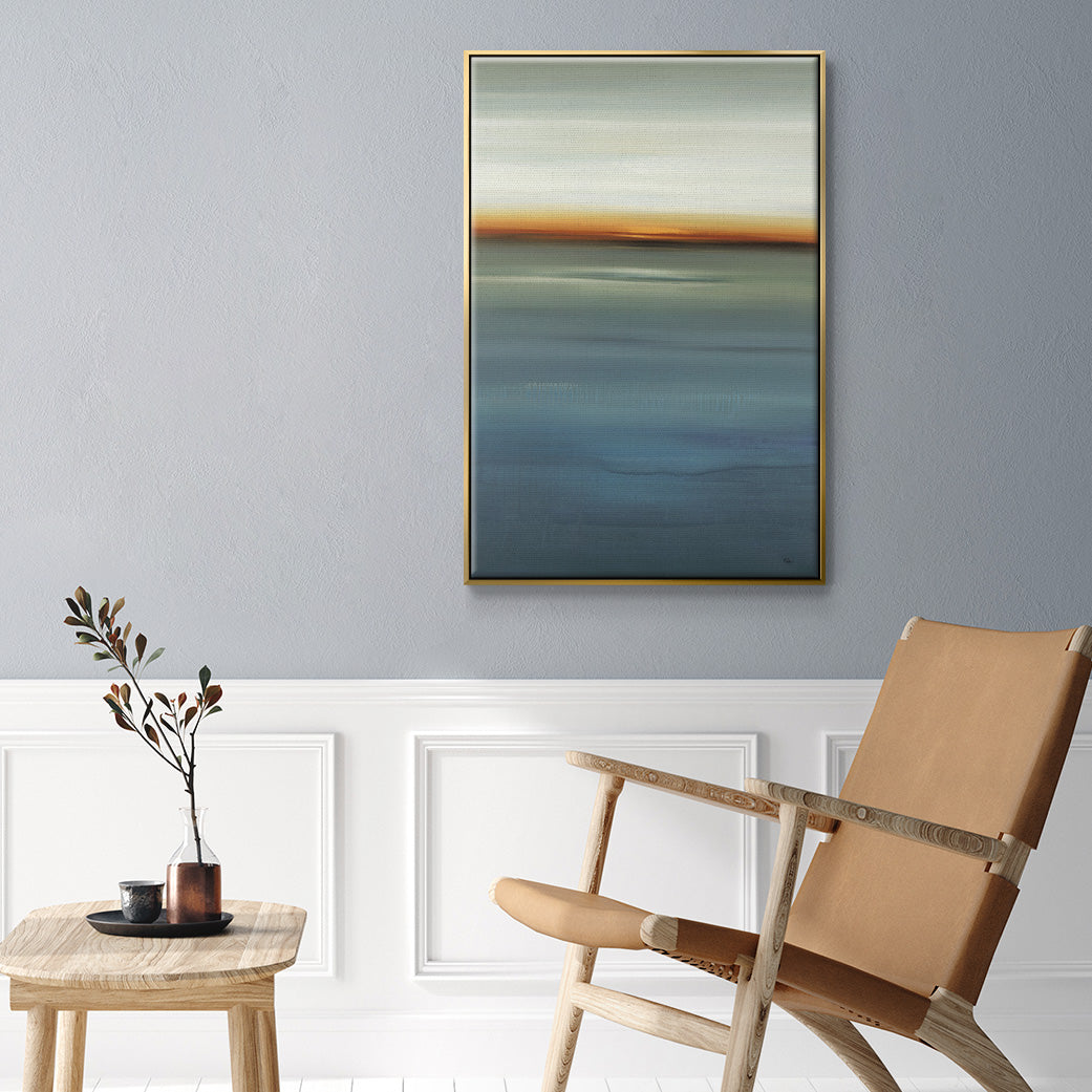 Beside the Blue I - Floater Framed Canvas Print