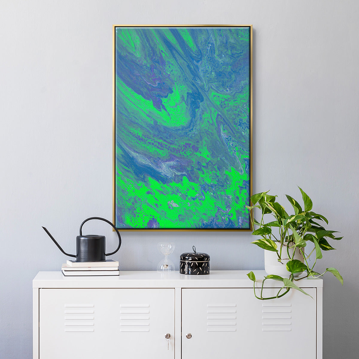 M93 - Floater Framed Canvas Print