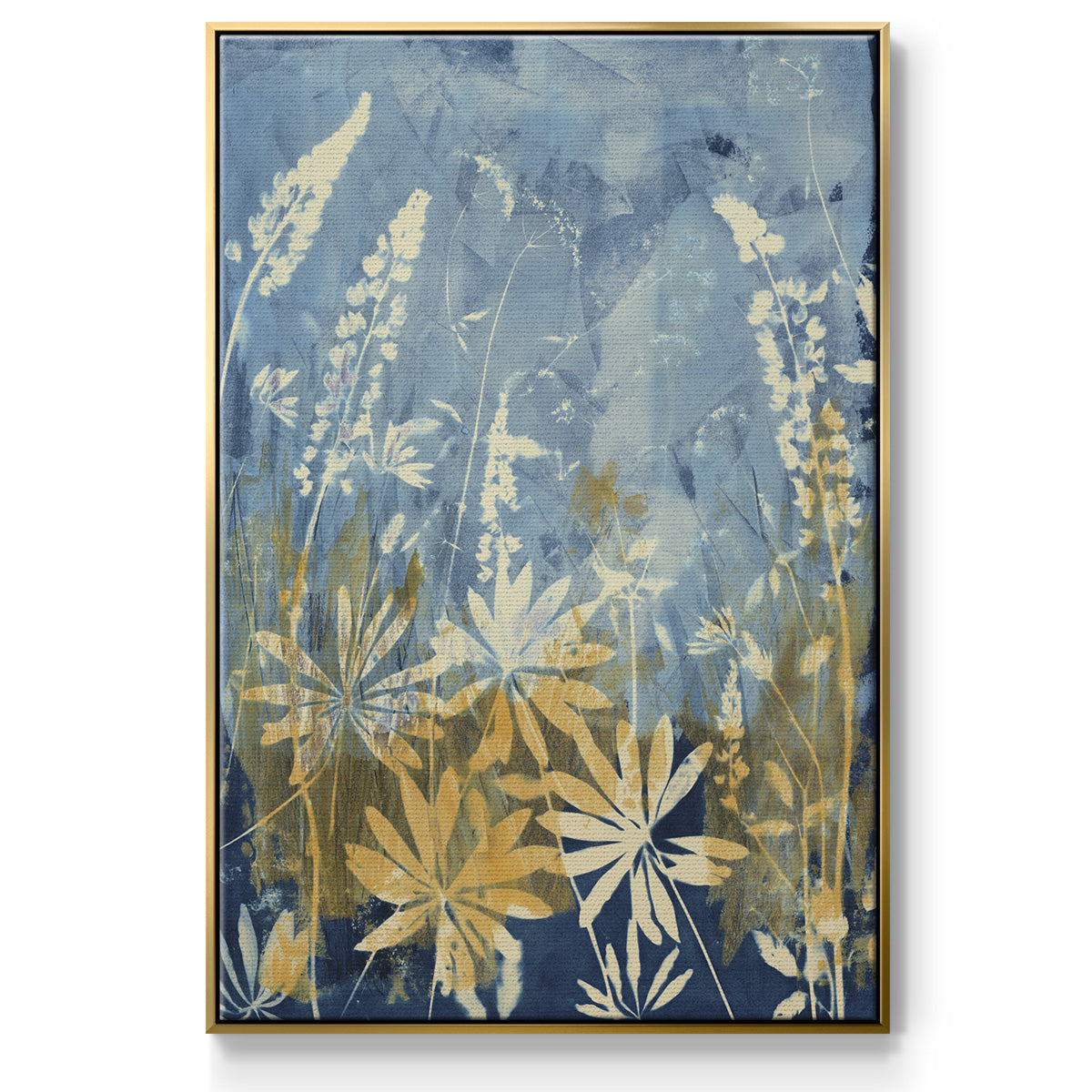 Wild Lupine - Floater Framed Canvas Print