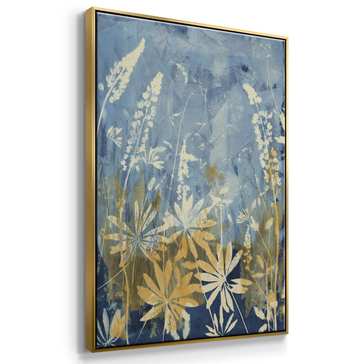 Wild Lupine - Floater Framed Canvas Print
