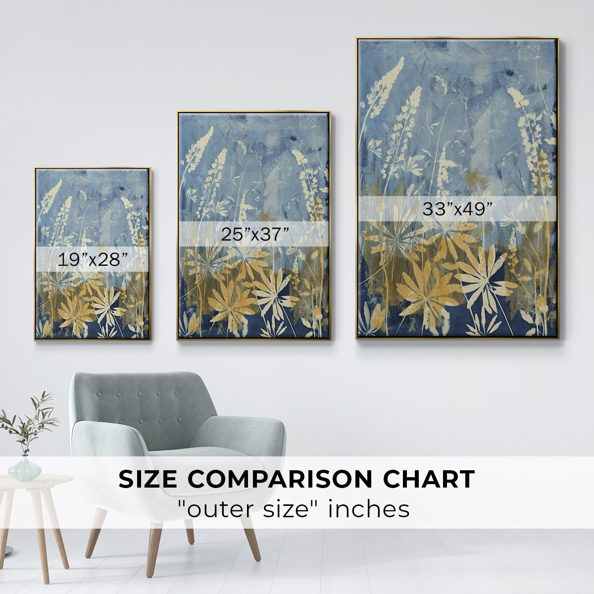 Wild Lupine - Floater Framed Canvas Print