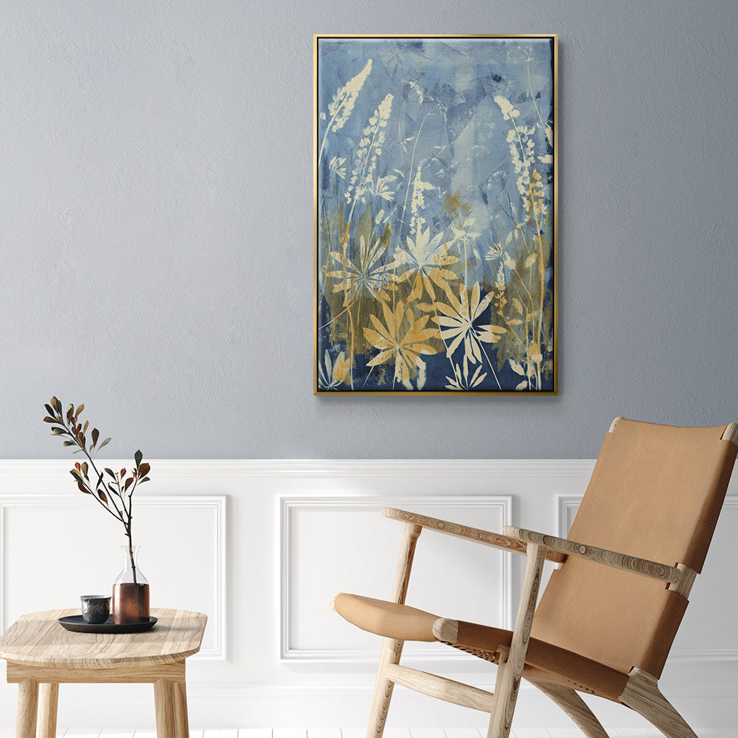 Wild Lupine - Floater Framed Canvas Print