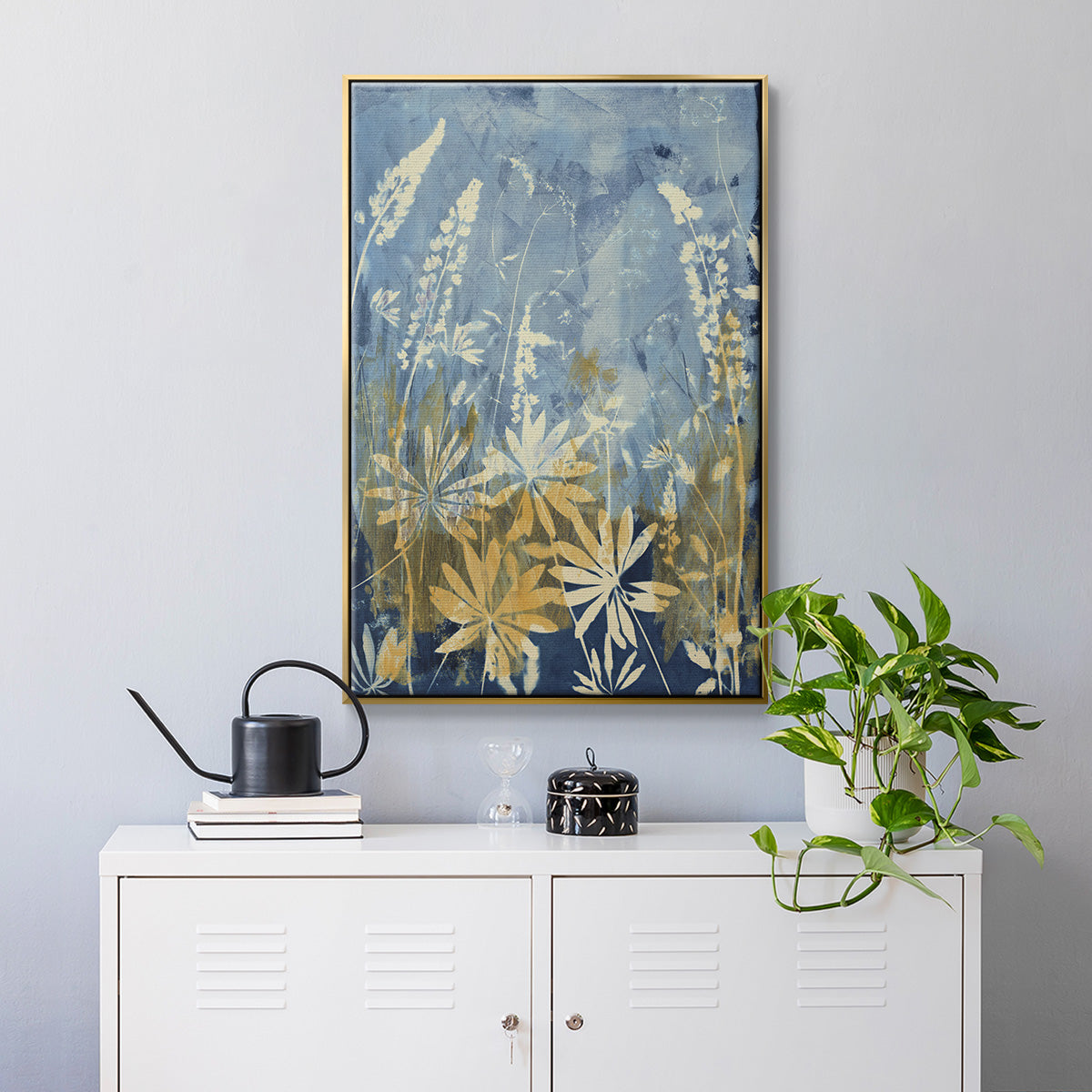 Wild Lupine - Floater Framed Canvas Print