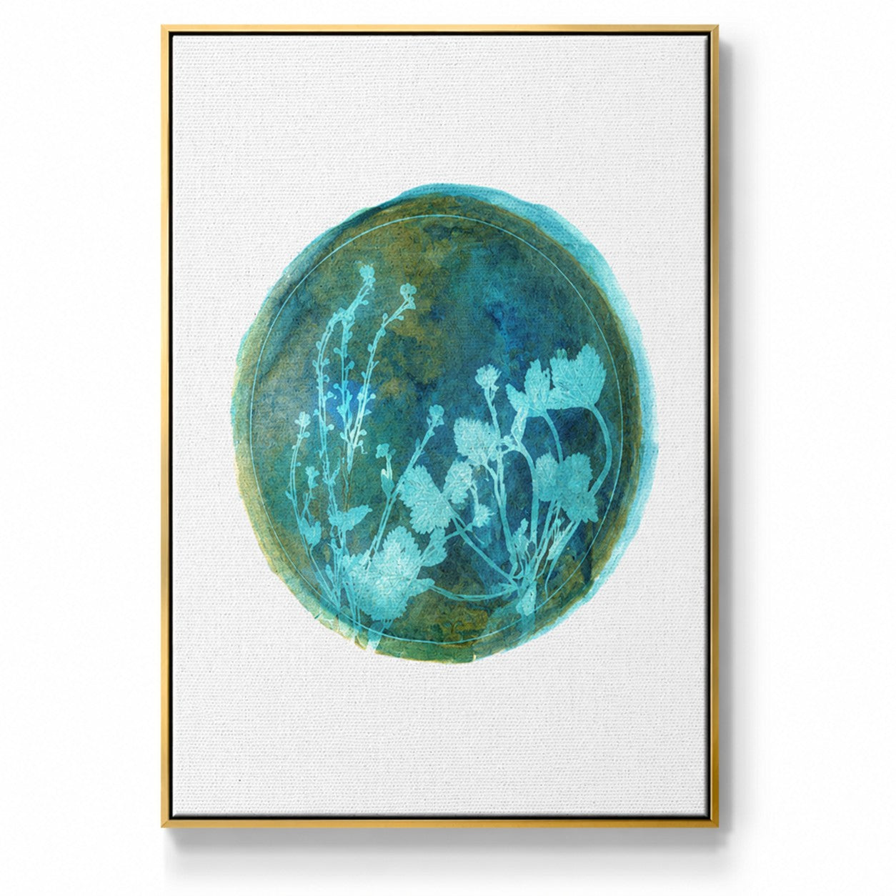 Strawberries and Forg I - Floater Framed Canvas Print