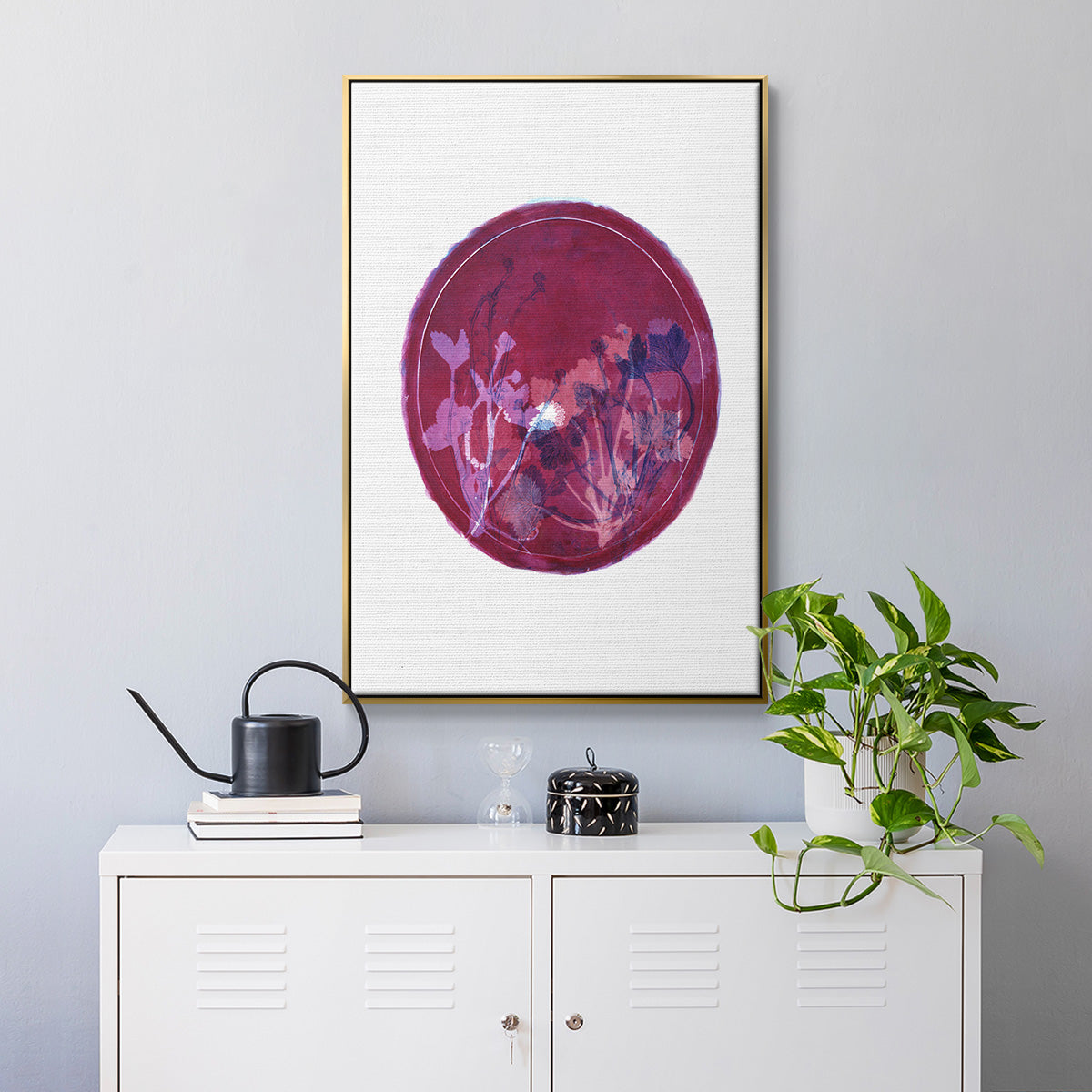 Strawberries and Forg II - Floater Framed Canvas Print