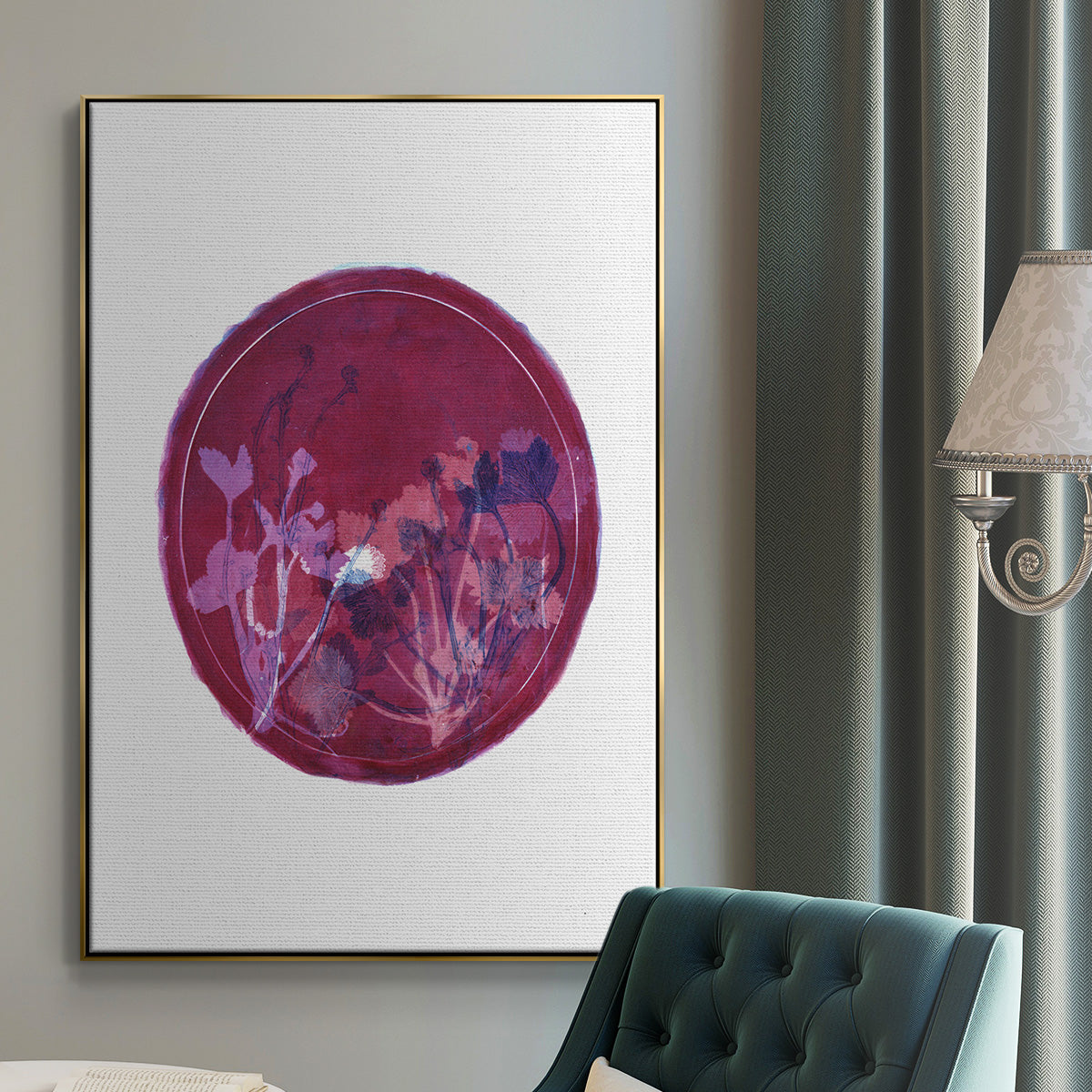 Strawberries and Forg II - Floater Framed Canvas Print