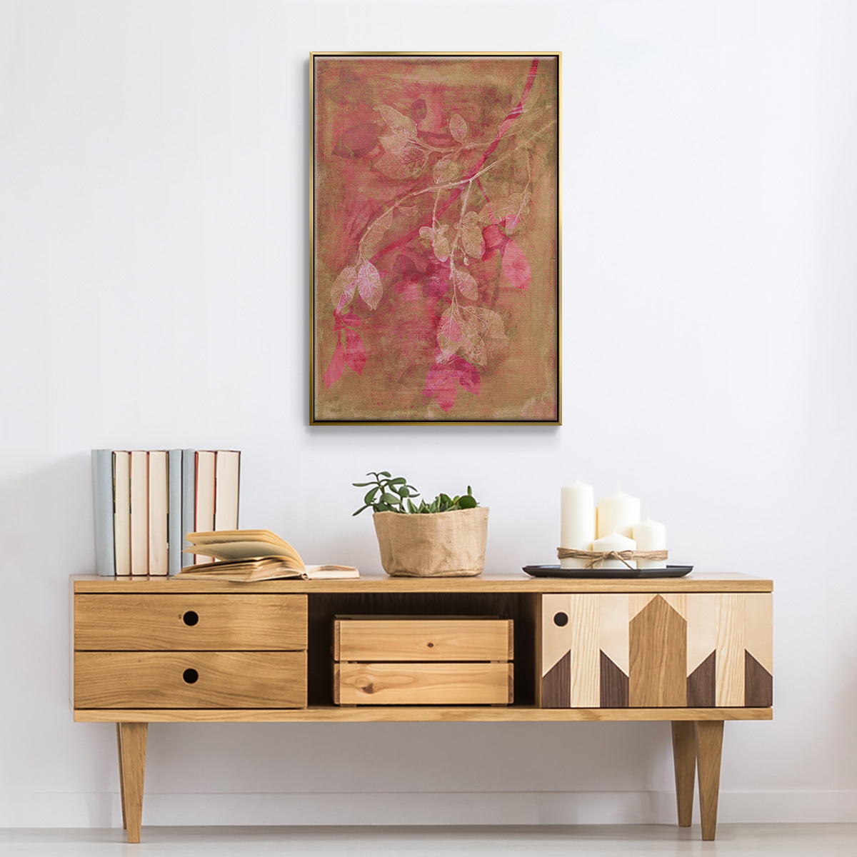 Branching Out IV - Floater Framed Canvas Print