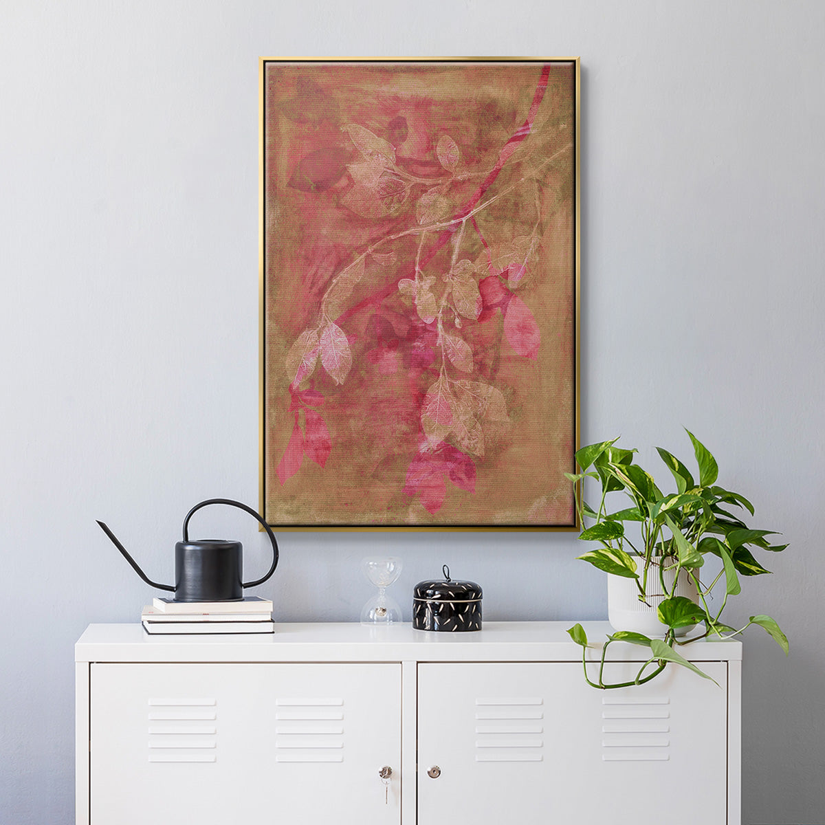 Branching Out IV - Floater Framed Canvas Print