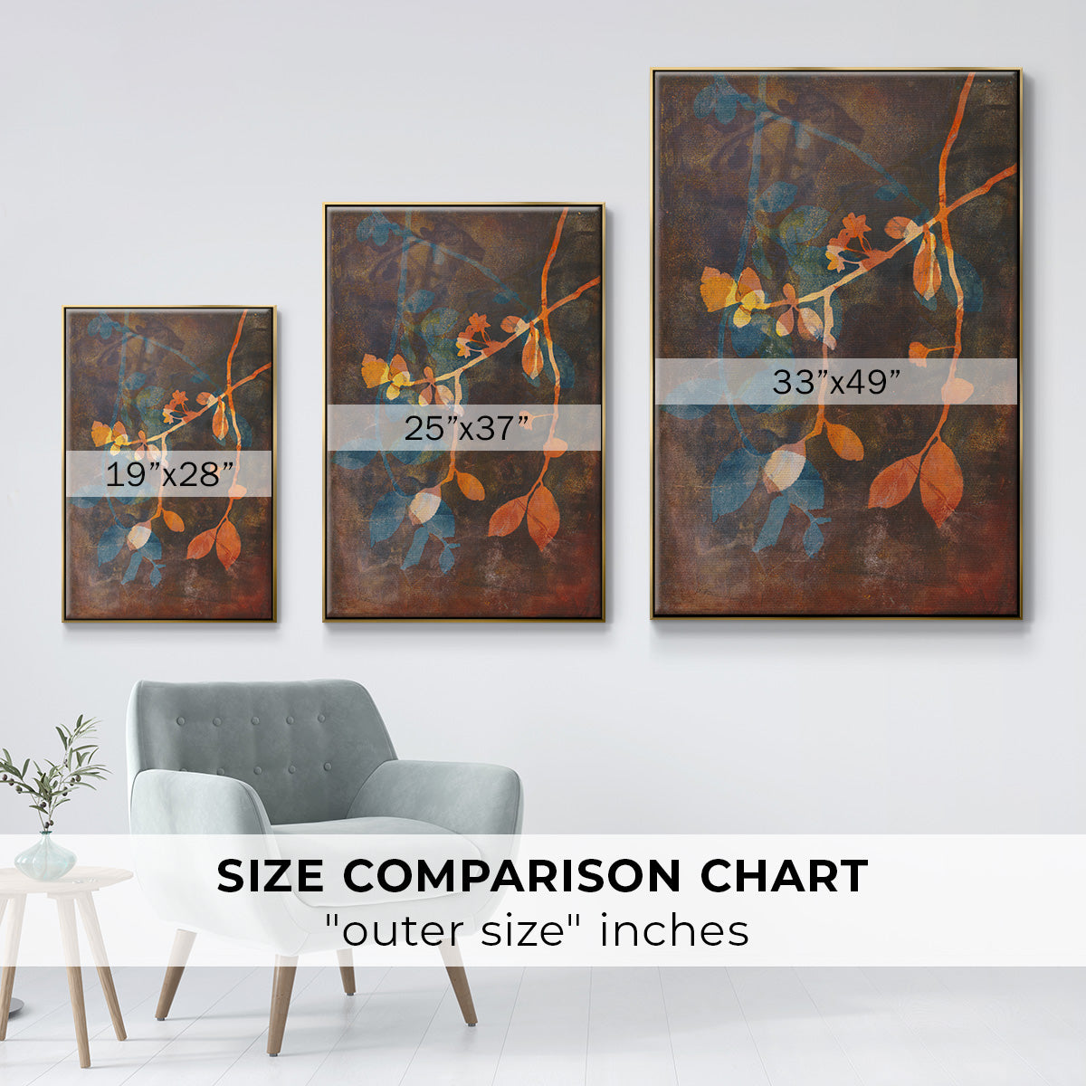 Branching Out V - Floater Framed Canvas Print
