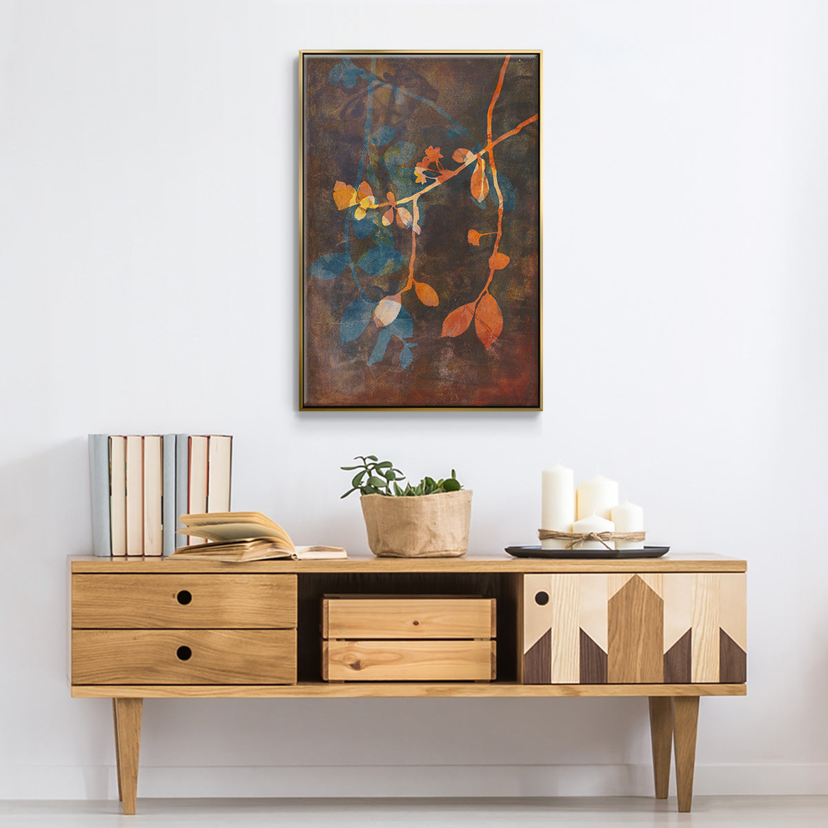 Branching Out V - Floater Framed Canvas Print