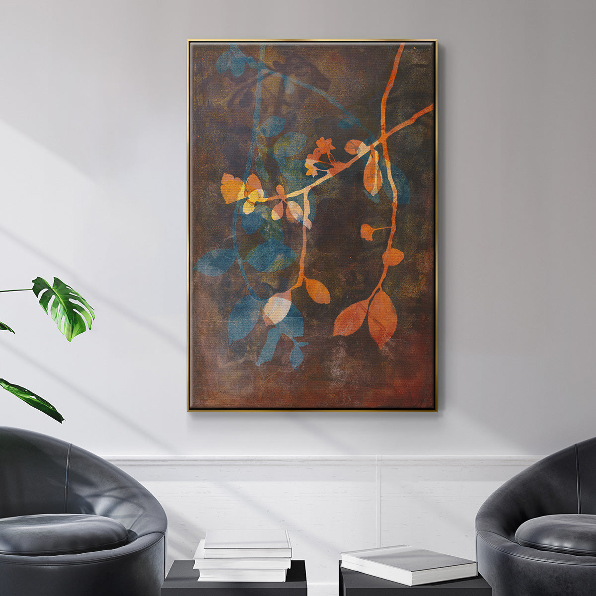 Branching Out V - Floater Framed Canvas Print