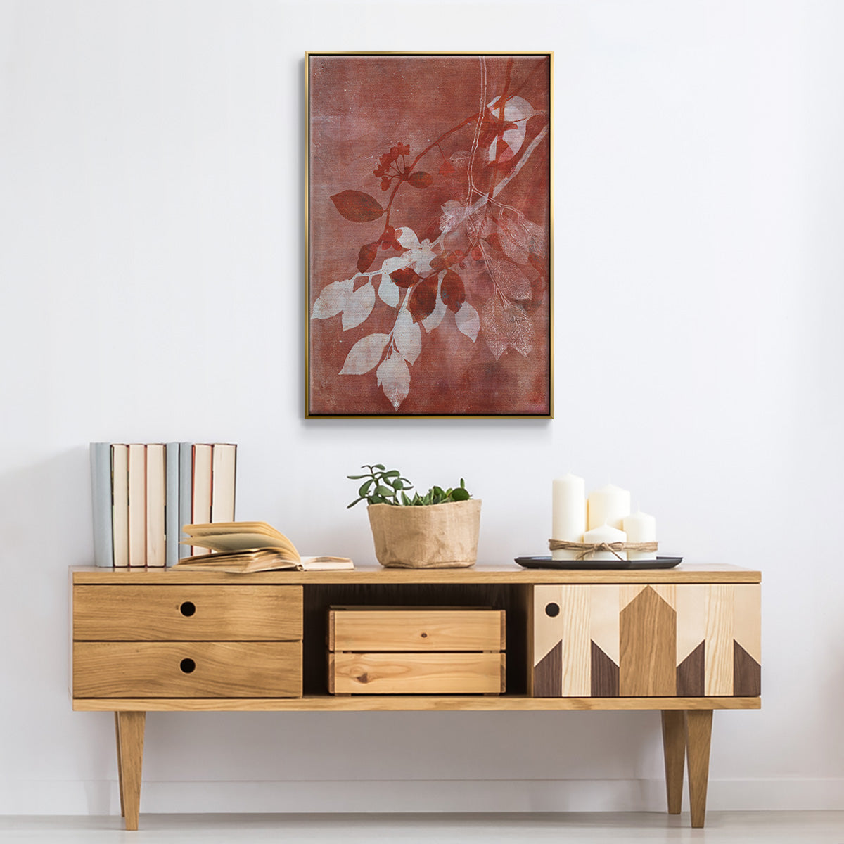 Branching Out XVI - Floater Framed Canvas Print