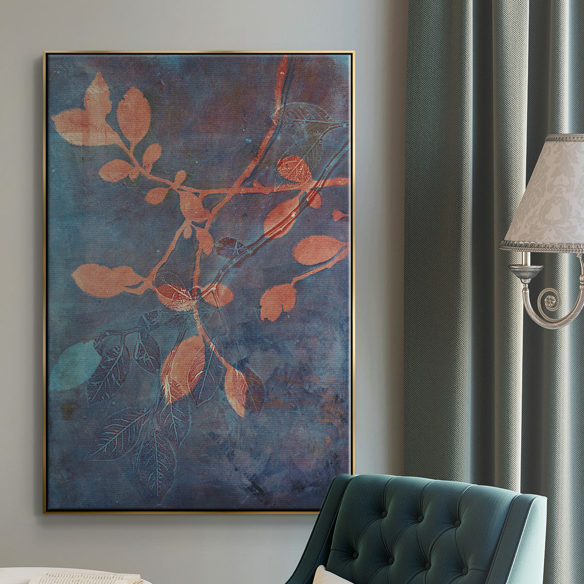 Branching Out XVIII - Floater Framed Canvas Print