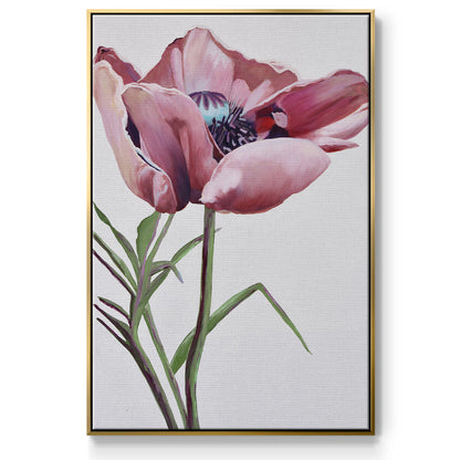 Paris Poppy - Floater Framed Canvas Print