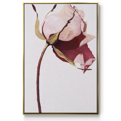 Love Is A Rose I - Floater Framed Canvas Print