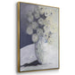 Green Vase with Yellow Flowers - Floater Framed Canvas Print