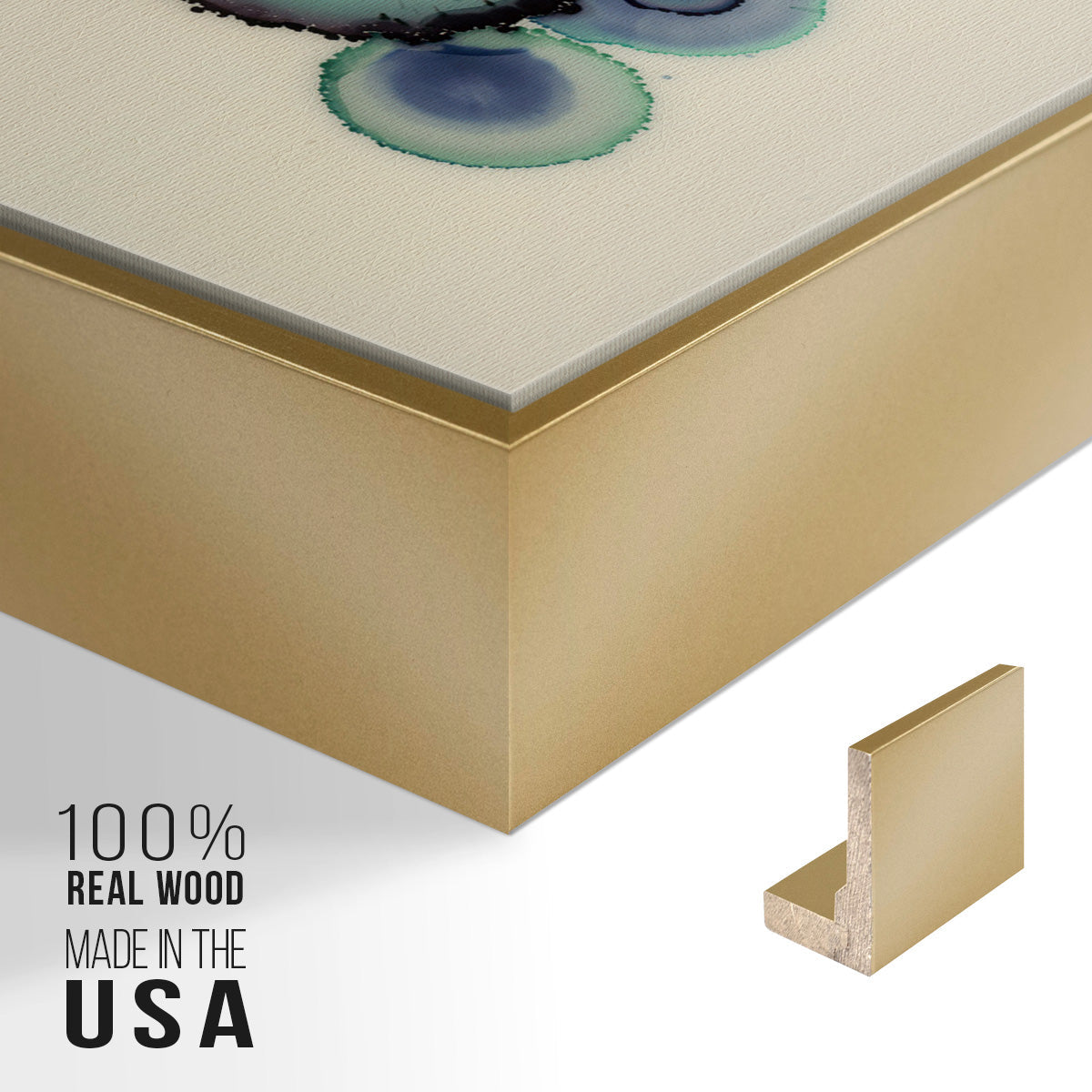 Geodes II - Floater Framed Canvas Print
