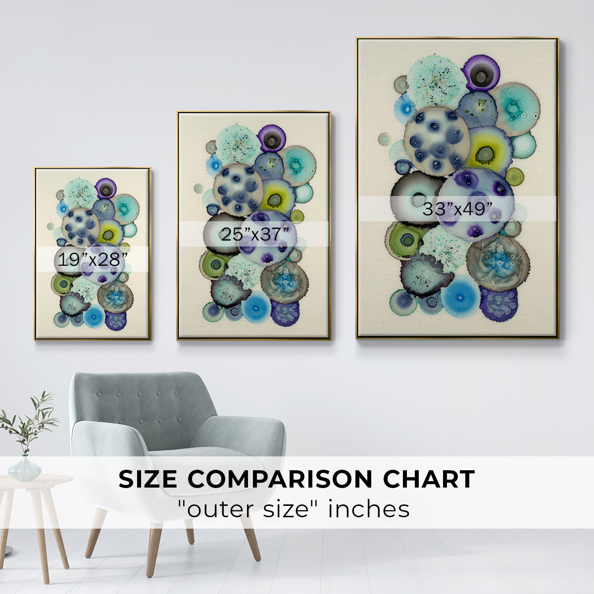 Geodes II - Floater Framed Canvas Print