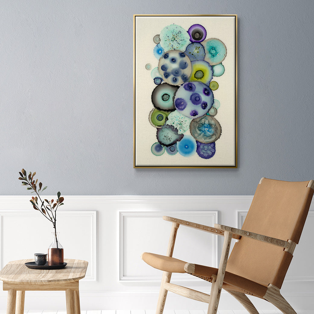 Geodes II - Floater Framed Canvas Print