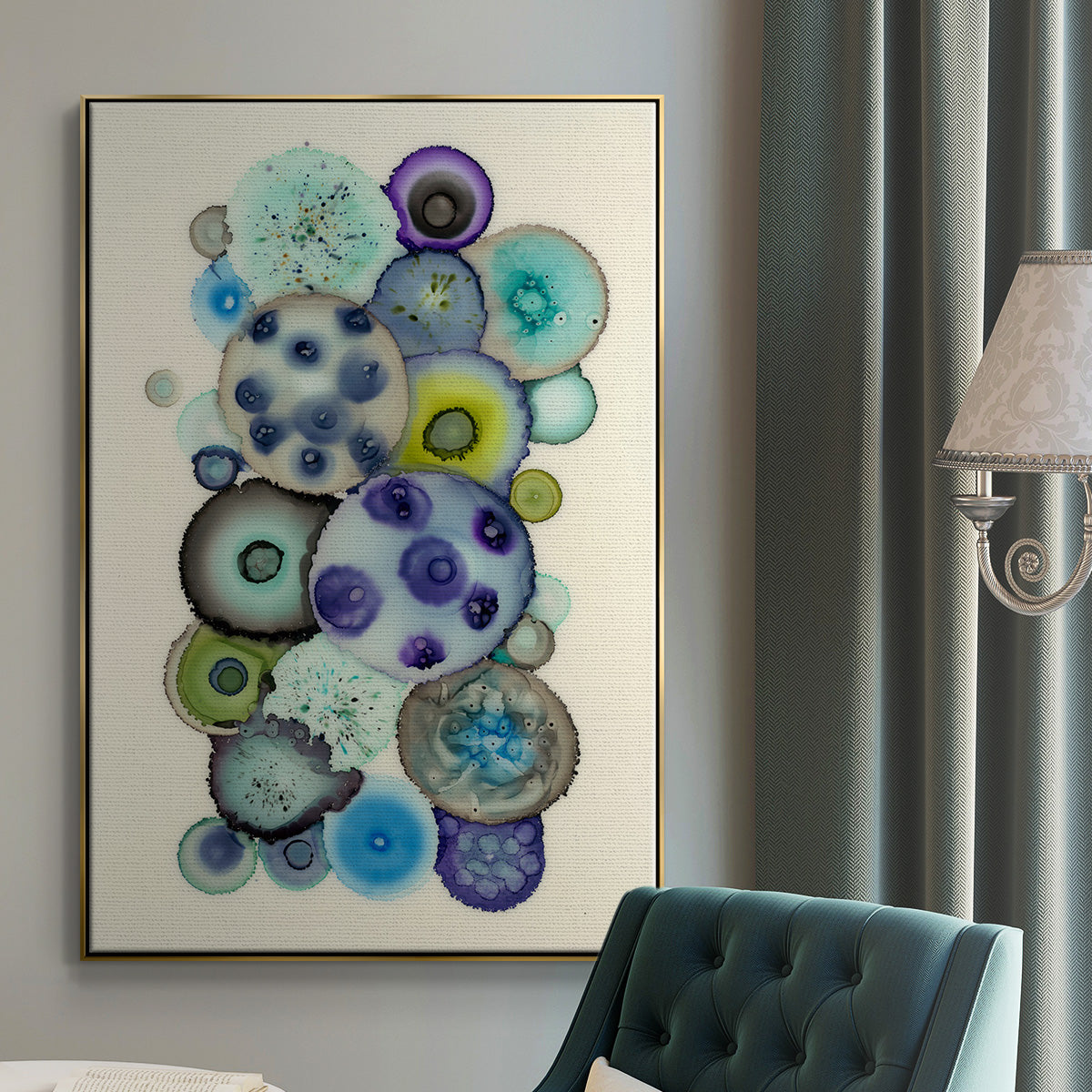Geodes II - Floater Framed Canvas Print